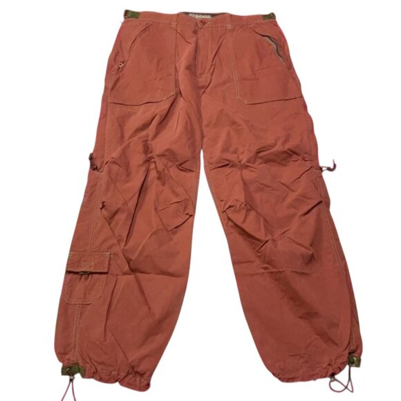 Vintage Paratrooper Pants Mens 36x32 Red Baggy Loose Cargo Skater Y2K Gorpcore - Picture 1 of 7